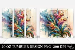 Stained Snapdragon Tumbler | 20 oz Tumbler Product Image 1