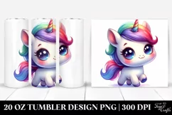 Unicorn with Big Eyes | 20 oz Tumbler Product Image 1