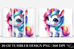Cute Baby Unicorn Drawing | 20 oz Tumbler Product Image 1