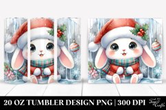 Cute Christmas Rabbit 20 Oz Tumbler, High-Res Product Image 1