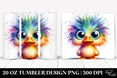 Colorful Baby Duck with Crazy Eyes | 20 Oz Tumbler Product Image 1