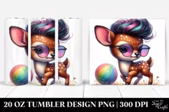 Cute Baby Deer Playing Modest | 20 oz Tumbler Product Image 1