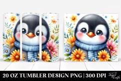 Colorful Sleeping Penguin | 20 oz Tumbler Product Image 1
