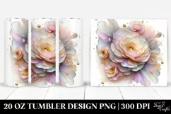 Shiny Ranunculus Tumbler | 20 oz Tumbler Product Image 1