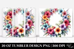 colorful Floral Frame | 20 oz Tumbler Product Image 1