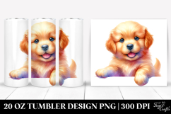 Expressive Baby Golden Retriever, Trending 20 Oz Tumbler Product Image 1