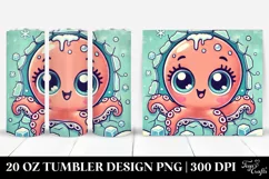 Cute Retro Octopus 20 Oz Tumbler, Transparent Product Image 1