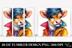 Cute Baby Cow with Cool Haircut | 20 Oz Tumbler Product Image 1