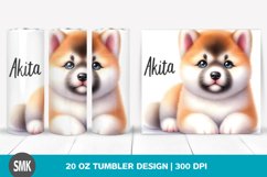 Watercolor Baby Akita | 20 oz Tumbler Product Image 1