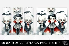 Funny Halloween Clipart Vampire | 20 oz Tumbler Product Image 1