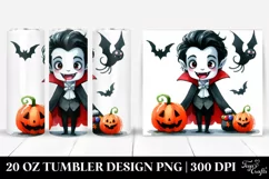 Funny Halloween Clipart Vampire | 20 oz Tumbler Product Image 1