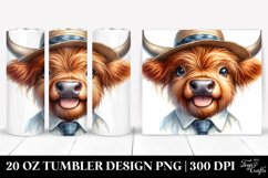 Sun Hat Cow Portrait | 20 Oz Tumbler Product Image 1