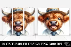 Sun Hat Cow Portrait | 20 Oz Tumbler Product Image 1