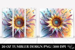 Abstract Vibrant Sunflower Tumbler Design Product Image 1