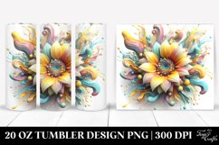 Glossy Sunflower Tumbler Design Product Image 1