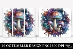 Glossy Celestial Mushroom Tumbler Design Product Image 1