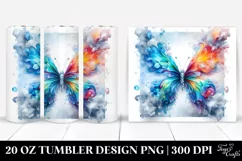 Vibrant Butterfly with Ice Body | 20 Oz Tumbler Product Image 1
