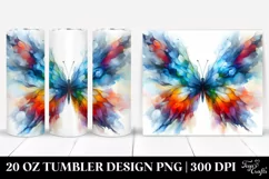 Vibrant Butterfly with Ice Body | 20 Oz Tumbler Product Image 1