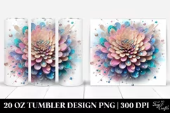 Abstract Shiny Zinnia | 20 oz Tumbler Product Image 1
