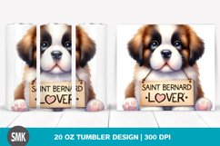 Watercolor Baby Saint Bernard | 20 oz Tumbler Product Image 1