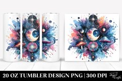 Vibrant Magical Mushroom, Transparent 20 Oz Tumbler Product Image 1