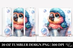 Colorful Baby Macaw Bubbly 20 oz Tumbler Product Image 1