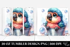 Colorful Baby Macaw Bubbly 20 oz Tumbler Product Image 1