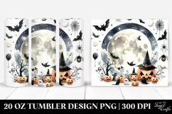 Funny Halloween Clipart Moon | 20 oz Tumbler Product Image 1