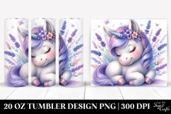Cute Baby Unicorn Lavender Frame | 20 oz Tumbler Product Image 1