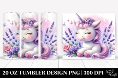 Cute Baby Unicorn Lavender Frame | 20 oz Tumbler Product Image 1