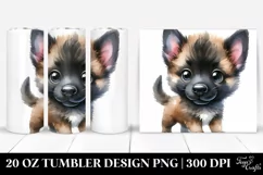 Cute Malinois Clipart, Transparent 20 Oz Tumbler Product Image 1