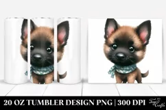 Cute Malinois Clipart, Transparent 20 Oz Tumbler Product Image 1