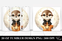 Cute Baby Otter Halloween 20 Oz Tumbler Product Image 1