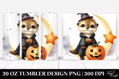 Cute Baby Otter Halloween 20 Oz Tumbler Product Image 1
