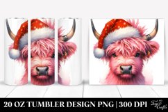 Angry Pink Highland Cow, High-Res 20 Oz Tumbler Product Image 1