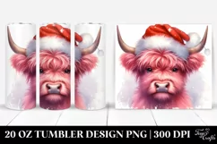 Cute Watercolor Highland Cow Clipart Product Image 1