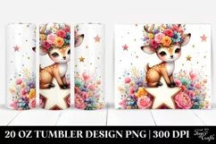 Vibrant Deer Sitting 20 Oz Tumbler Product Image 1
