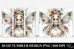 Washed Watercolor Boho Fairy | 20 oz Tumbler Product Image 1