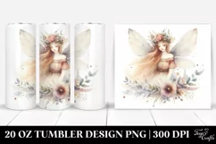 Washed Watercolor Boho Fairy | 20 oz Tumbler Product Image 1