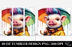 Contempt Pig with Raincoat 20 Oz Tumbler Product Image 1