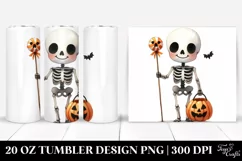 Simple Funny Halloween Skeleton 20 Oz Tumbler Product Image 1