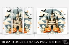 Simple Funny Halloween Castle 20 Oz Tumbler Product Image 1