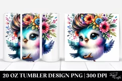 Contempt Bird with Floral Wreath 20 Oz Tumbler Product Image 1