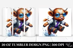 Agressive Highlandcow Jumping 20 Oz Tumbler Product Image 1