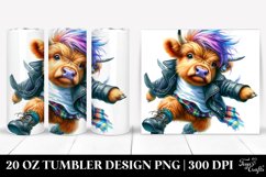 Agressive Highlandcow Jumping 20 Oz Tumbler Product Image 1