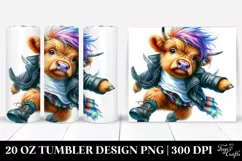 Agressive Highlandcow Jumping 20 Oz Tumbler Product Image 1