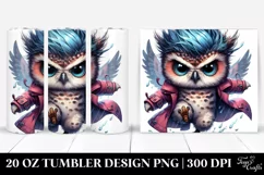 Agressive Owl Jumping 20 Oz Tumbler Product Image 1