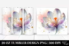 Abstract Shiny Crocus Tumbler | 20 oz Tumbler Product Image 1
