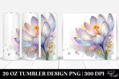 Abstract Shiny Crocus Tumbler | 20 oz Tumbler Product Image 1