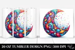 Colorful Moon Wimsicall | 20 Oz Tumbler Product Image 1